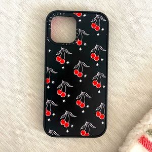 iPhone 12 Pro Max Casetify case with cherries on it!